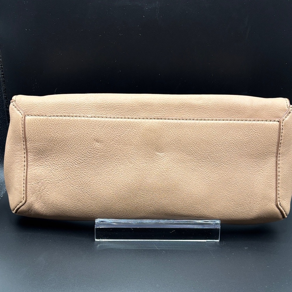 J. Crew Tan Suede Clutch with Gold Accent - Picture 2 of 7